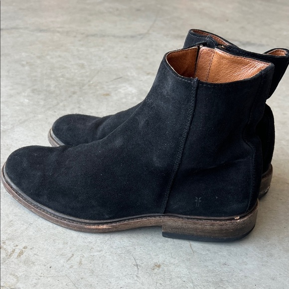 Frye Men’s Black Nubuck Suede Chelsea Ankle Boots Size 7.5D 🟥 - Picture 1 of 8